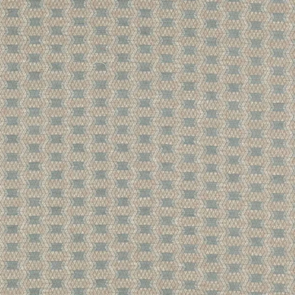 Casey Fabric - Old Blue by blue geometric jacquard fabric from Colefax & Fowler