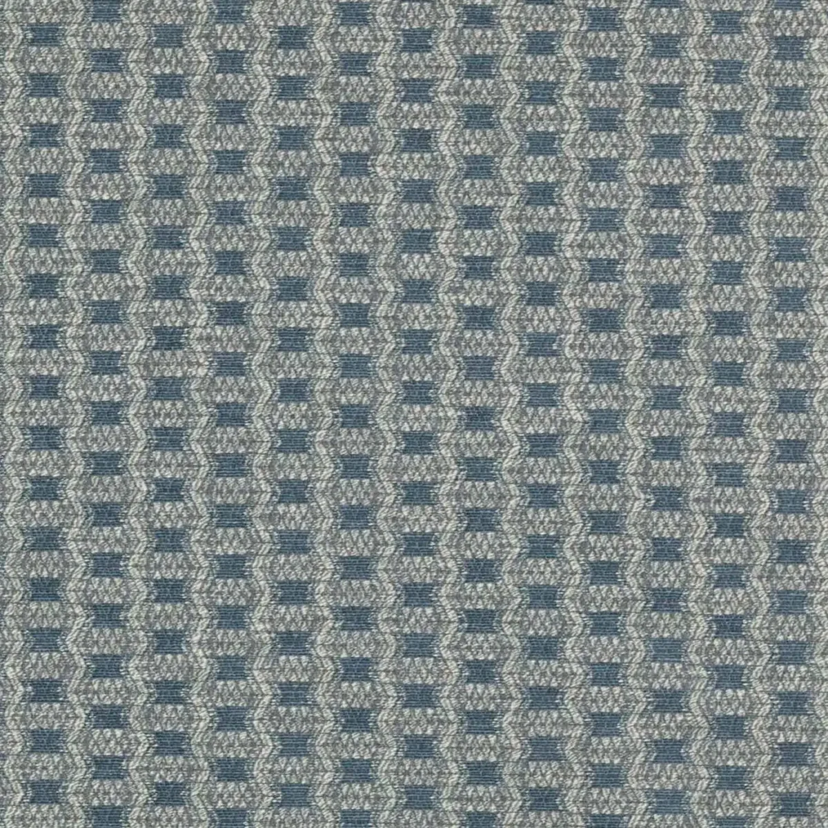 black-grey geometric jacquard fabric from Colefax & Fowler