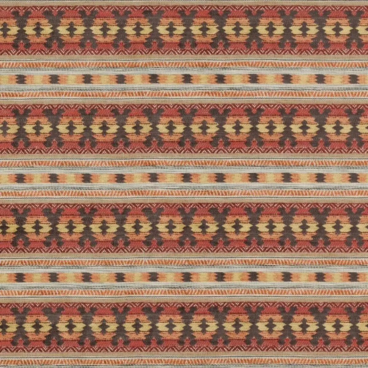 multicolour traditional jacquard fabric from Colefax & Fowler