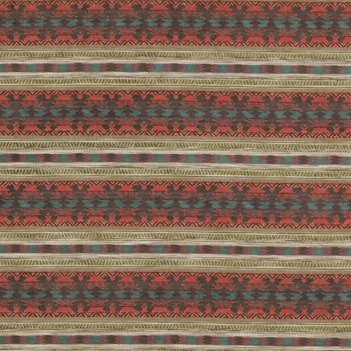 multicolour traditional jacquard fabric from Colefax & Fowler