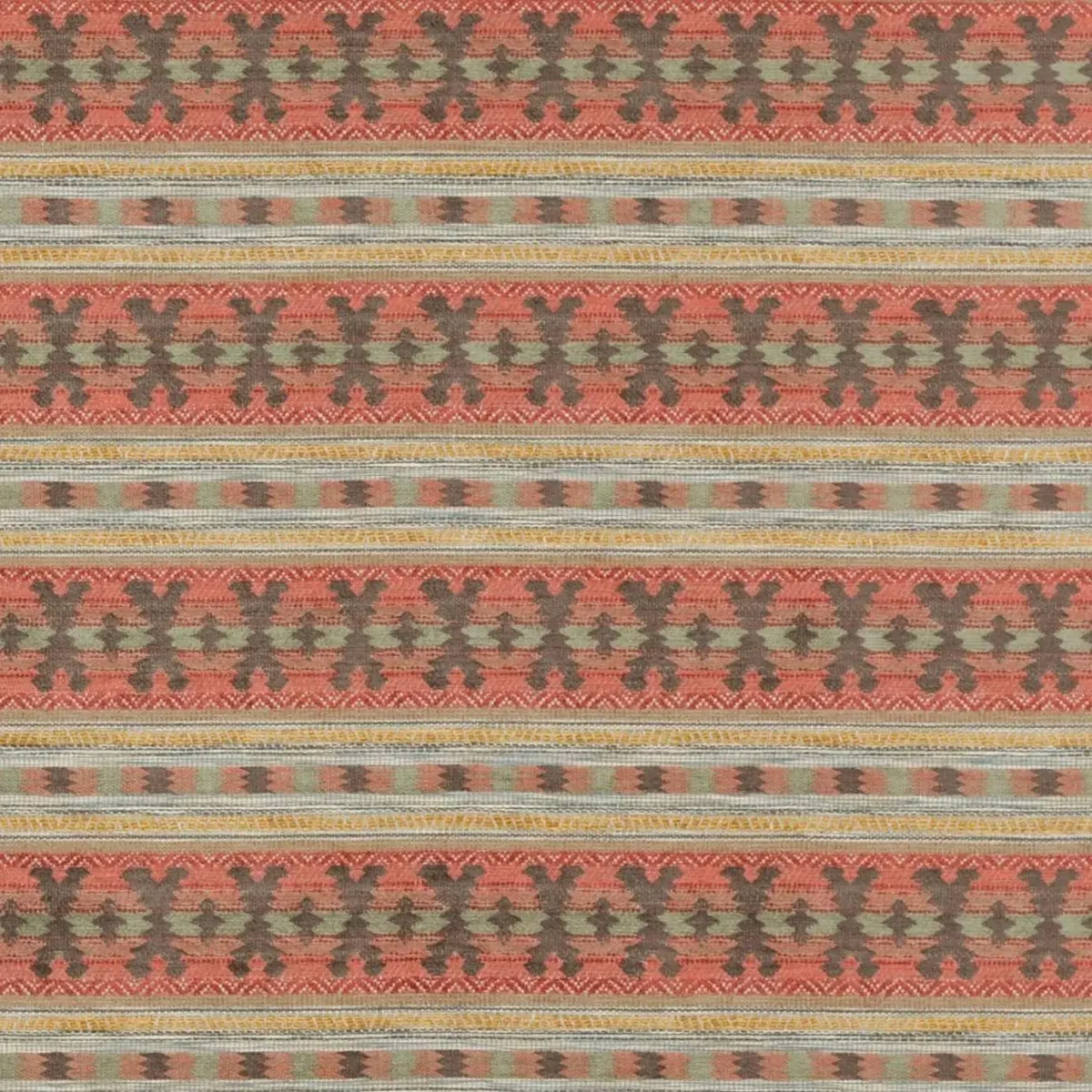 multicolour traditional jacquard fabric from Colefax & Fowler