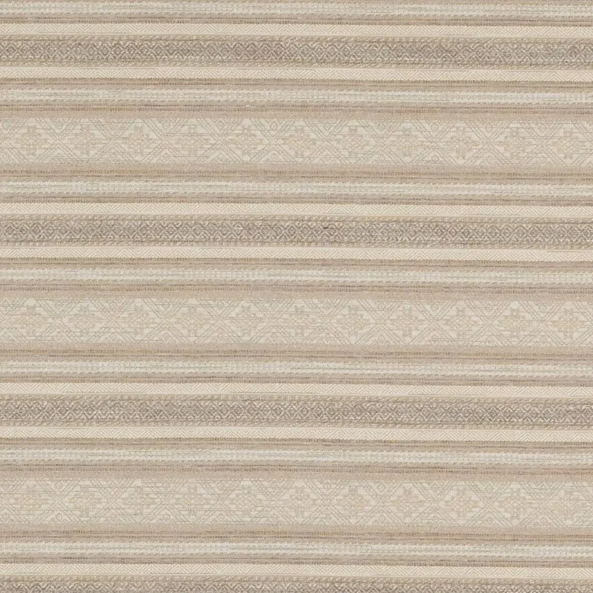 Silas Fabric - Beige by white striped woven fabric from Colefax & Fowler