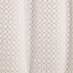 white geometric cotton fabric from Colefax & Fowler