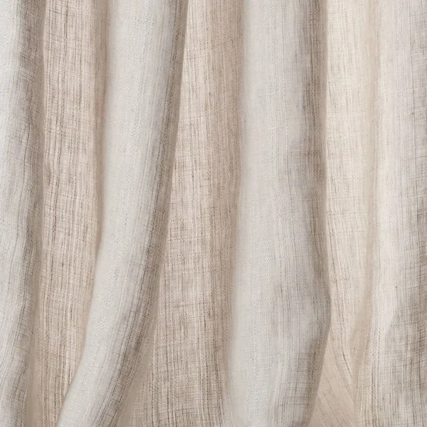 Elizabeth Fabric - Silver by black-grey plain linen fabric from Colefax & Fowler