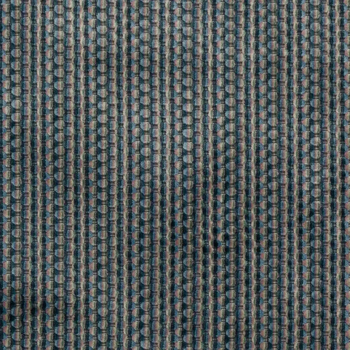 Fitzroy Fabric - Blue by blue contemporary velvet-chenille fabric from Colefax & Fowler