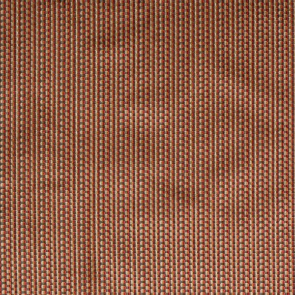 Fitzroy Fabric - Tomato by multicolour contemporary velvet-chenille fabric from Colefax & Fowler