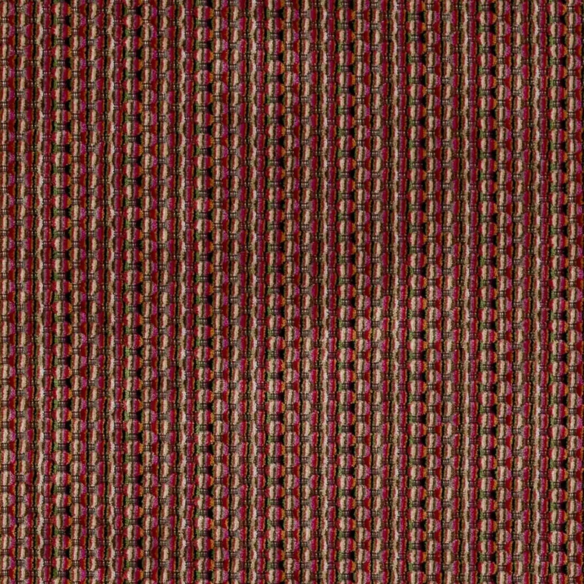 Fitzroy Fabric - Red by multicolour contemporary velvet-chenille fabric from Colefax & Fowler