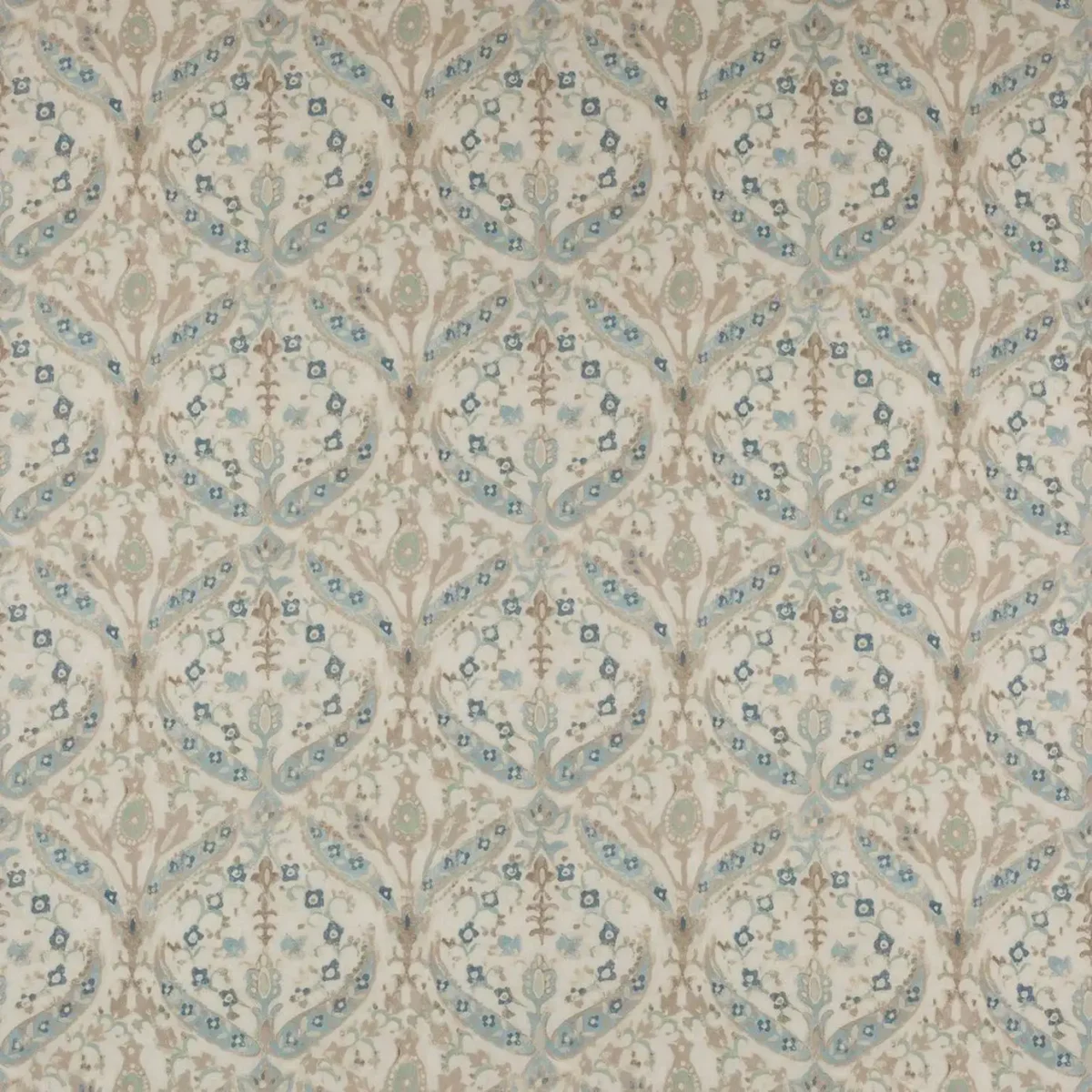 Yasamin Fabric - Old Blue by blue traditional linen fabric from Colefax & Fowler