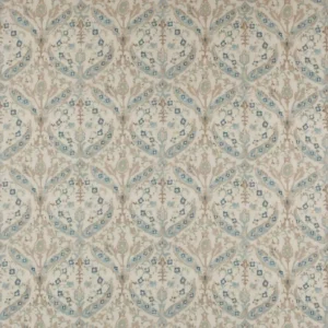 blue traditional linen fabric from Colefax & Fowler