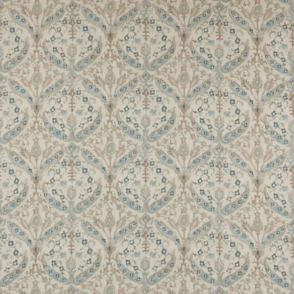 Yasamin Fabric - Old Blue by blue traditional linen fabric from Colefax & Fowler