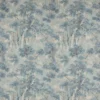 blue botanical linen fabric from Colefax & Fowler