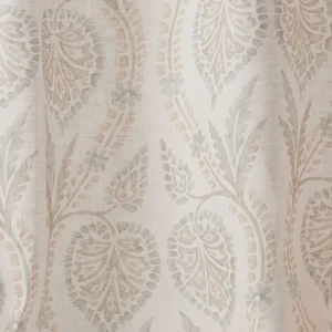 black-grey botanical linen fabric from Colefax & Fowler