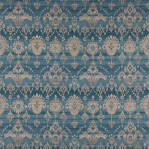 blue traditional linen fabric from Colefax & Fowler