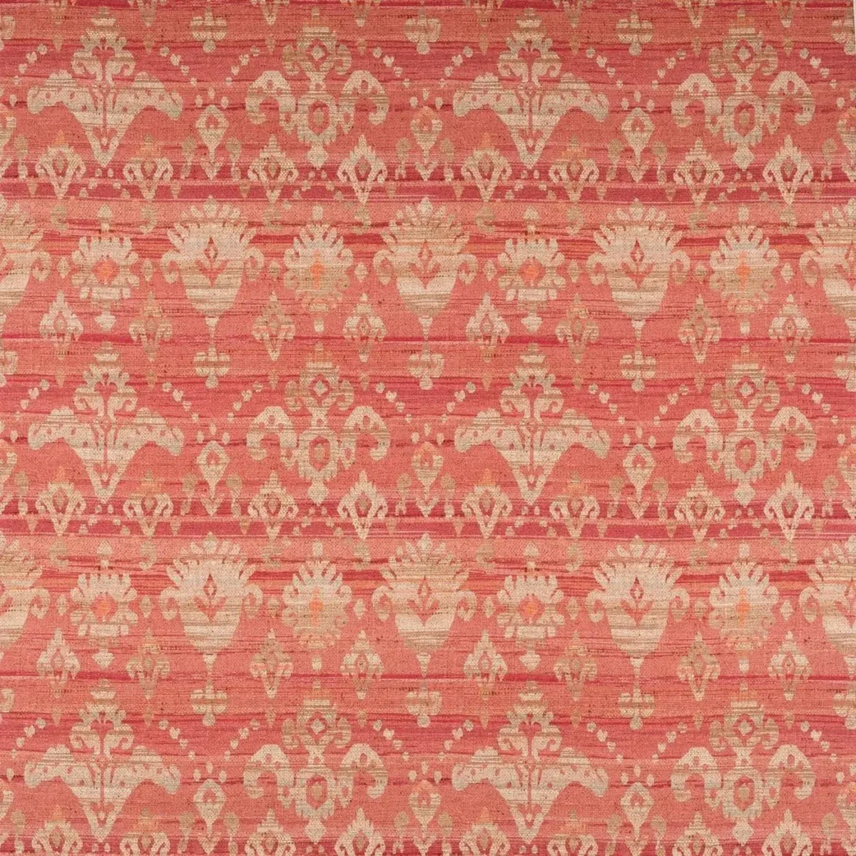Brunello Fabric - Red by red traditional linen fabric from Colefax & Fowler