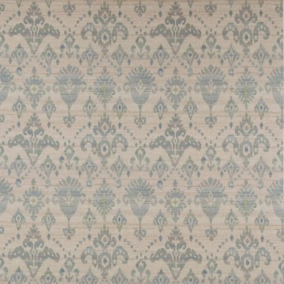 Brunello Fabric - Old Blue by blue traditional linen fabric from Colefax & Fowler