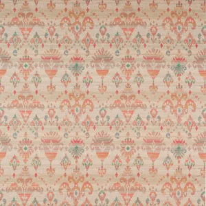 multicolour traditional linen fabric from Colefax & Fowler