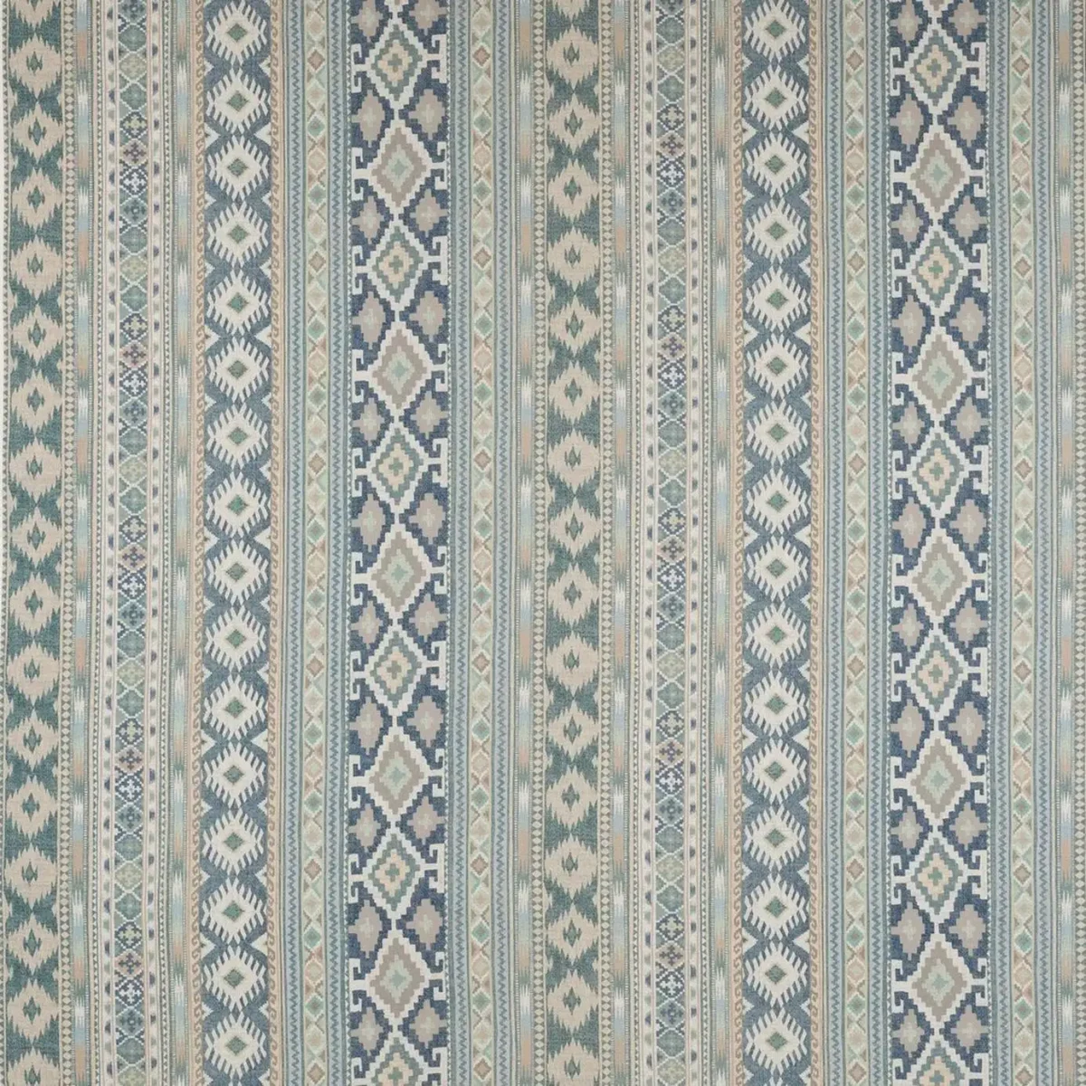 Delgado Fabric - Navy by blue traditional printed fabric from Colefax & Fowler