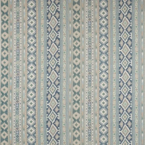 Delgado Fabric - Navy by blue traditional printed fabric from Colefax & Fowler