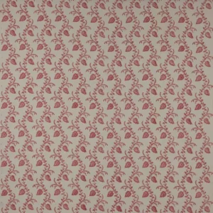 pink botanical linen fabric from Colefax & Fowler