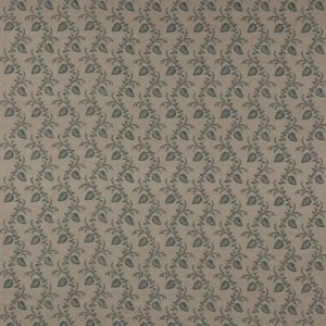 blue botanical linen fabric from Colefax & Fowler