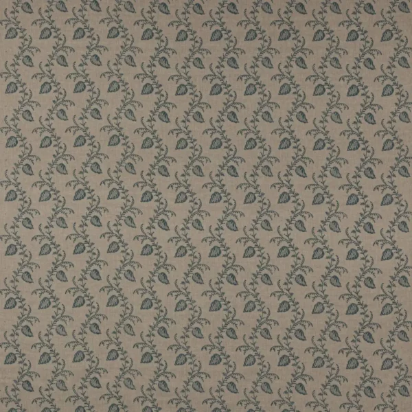 Felicity Fabric - Blue by blue botanical linen fabric from Colefax & Fowler