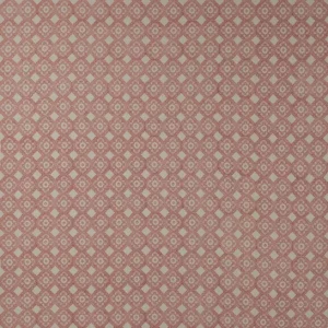 pink geometric linen fabric from Colefax & Fowler