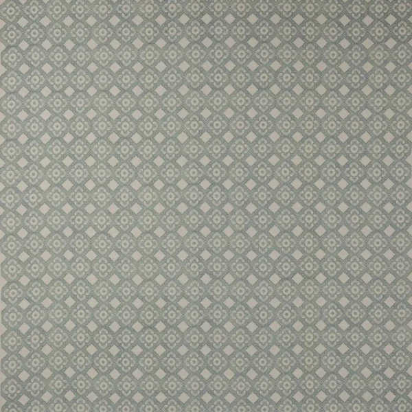 Ellison Fabric - Aqua by blue geometric linen fabric from Colefax & Fowler