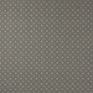 blue geometric linen fabric from Colefax & Fowler