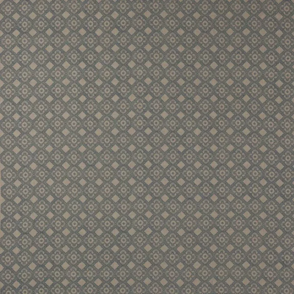 Ellison Fabric - Old Blue by blue geometric linen fabric from Colefax & Fowler