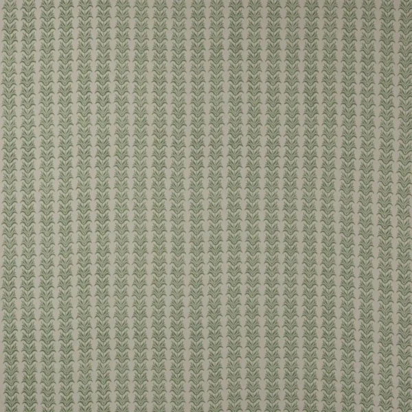 Birch Stripe Fabric - Green by green botanical linen fabric from Colefax & Fowler