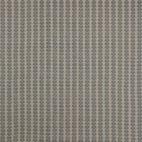Birch Stripe Fabric - Navy Blue by blue botanical linen fabric from Colefax & Fowler
