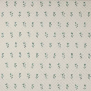 blue botanical linen fabric from Colefax & Fowler
