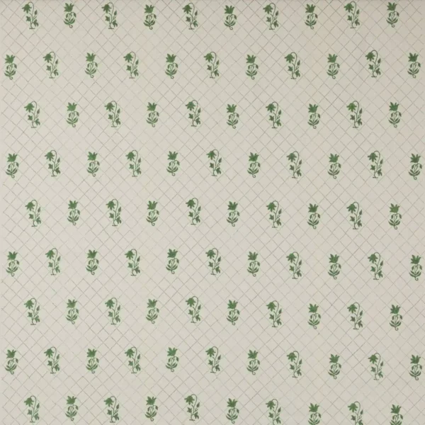 Berkley Spring Fabric - Green by green botanical linen fabric from Colefax & Fowler