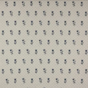 blue botanical linen fabric from Colefax & Fowler