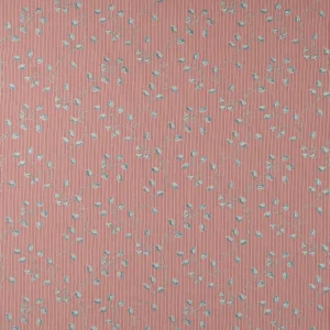 red botanical embroideried fabric from Colefax & Fowler