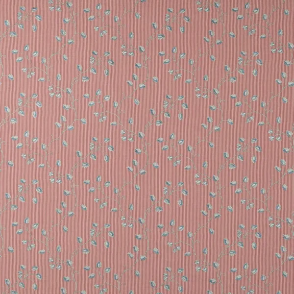 Colyton Fabric - Red by red botanical embroideried fabric from Colefax & Fowler