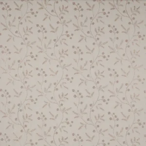 white botanical embroideried fabric from Colefax & Fowler