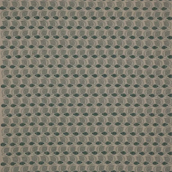 Ashmead Fabric - Forest by green botanical linen fabric from Colefax & Fowler