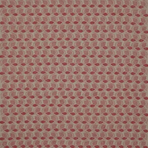 red botanical linen fabric from Colefax & Fowler