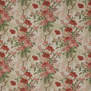 green botanical linen fabric from Colefax & Fowler