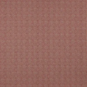 red geometric jacquard fabric from Colefax & Fowler