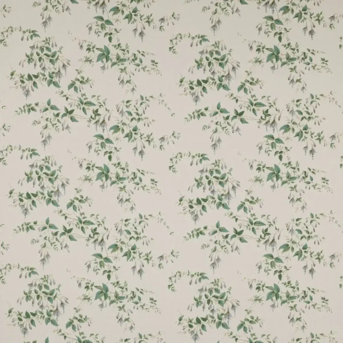 Fuchsia Fabric - Siver / Leaf swatch