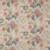 pink botanical linen fabric from Colefax & Fowler