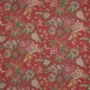 red botanical linen fabric from Colefax & Fowler