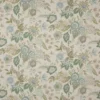 blue botanical linen fabric from Colefax & Fowler