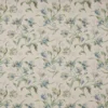 blue botanical cotton fabric from Colefax & Fowler