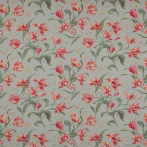 blue botanical printed fabric from Colefax & Fowler