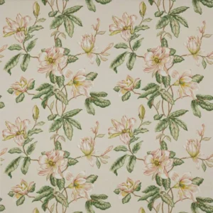 green botanical linen fabric from Colefax & Fowler