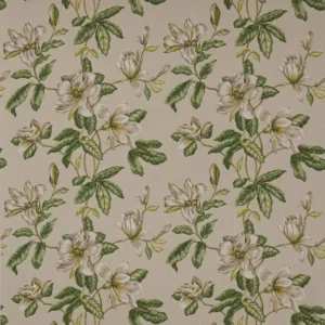 green botanical linen fabric from Colefax & Fowler