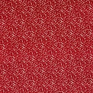 red misc velvet-chenille fabric from Colefax & Fowler